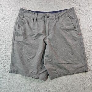 Toad & Co Shorts Men 32 x 10 Flat Front‎ Textured Gray